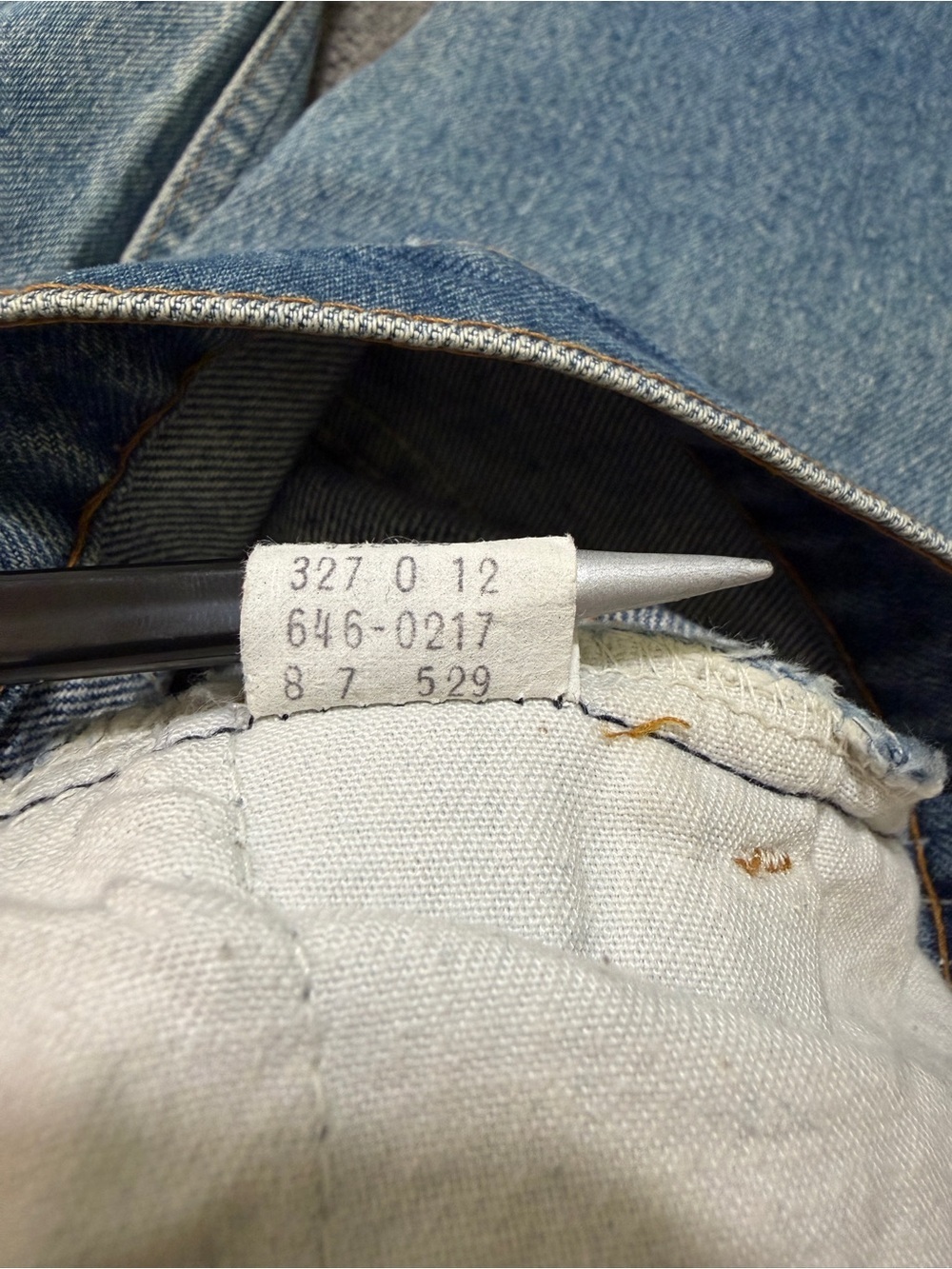 VINTAGE 70s Levi’s 646 Orange Tab Bell Bottoms 28x30 Made in USA - Picture 10 of 13